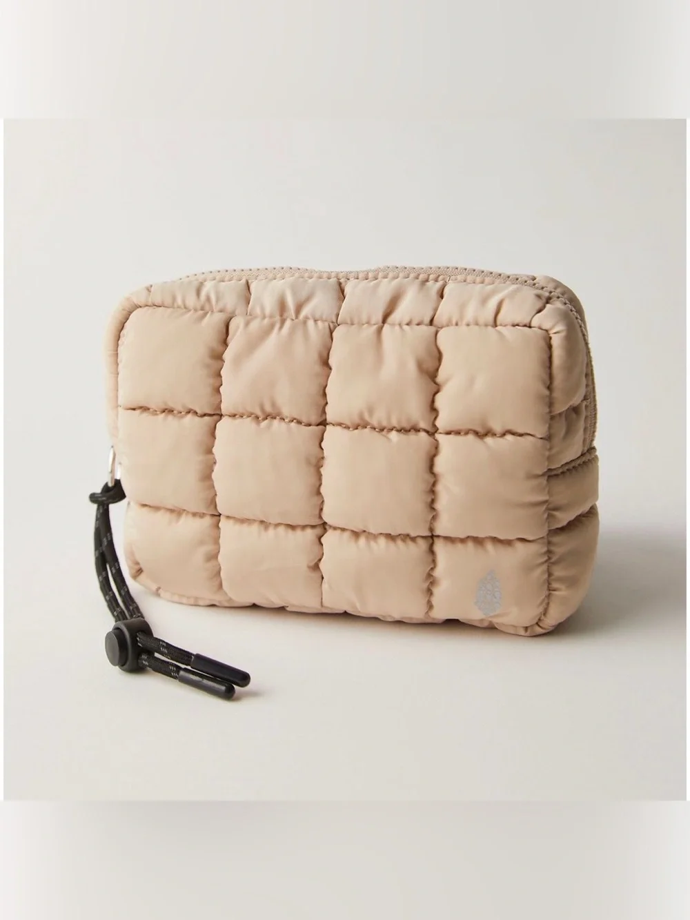 NWT Free People FP Movement Quilted Mini Case Off White